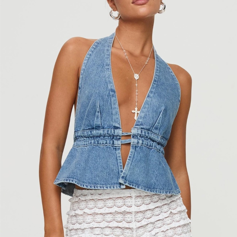 Princess Polly Sequoia Top Denim